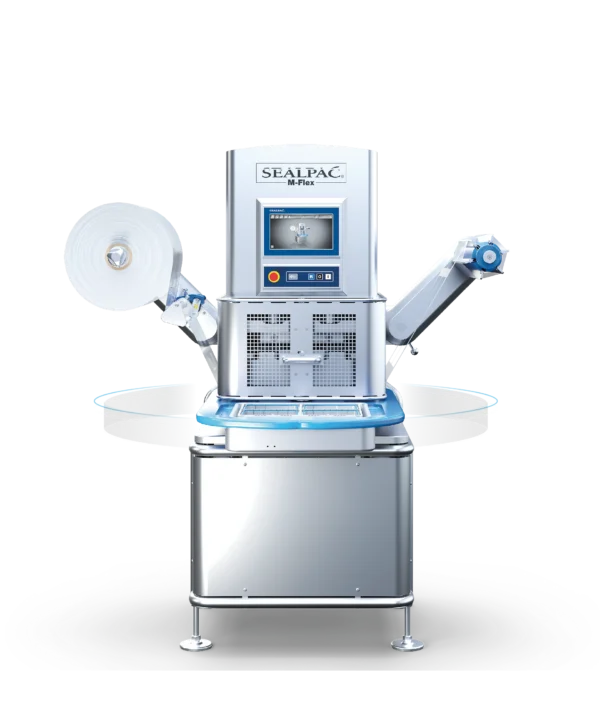 SEALPAC M-Flex traysealer with rotating table, frontal
